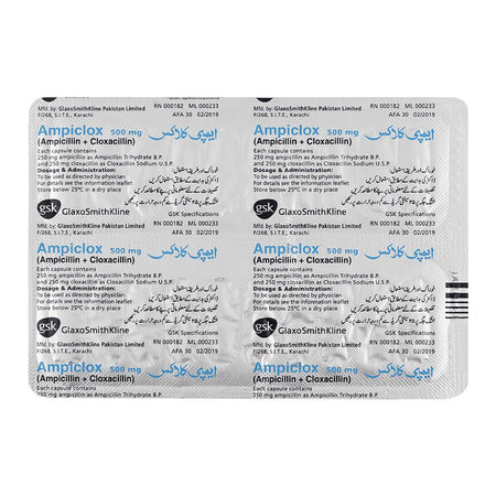GSK Ampiclox Capsule, 500mg, 1-Strip - Image 3