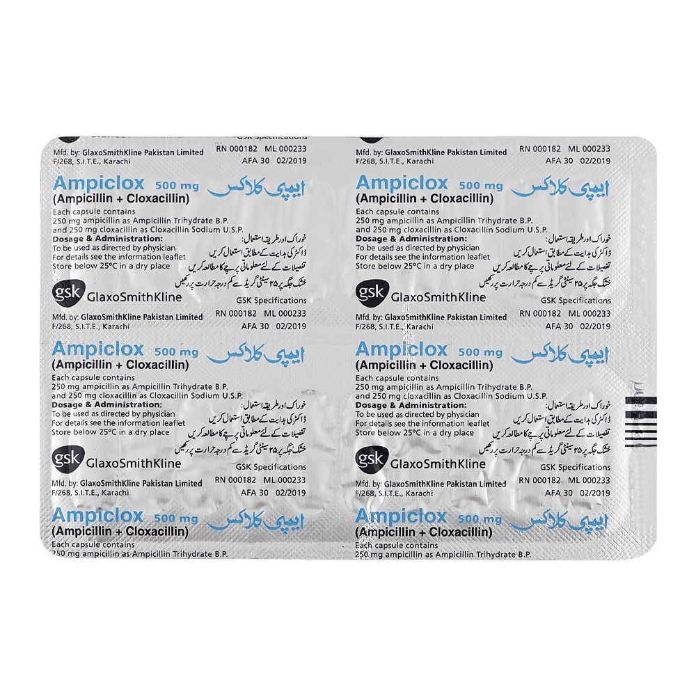 GSK Ampiclox Capsule, 500mg, 1-Strip - Image 3