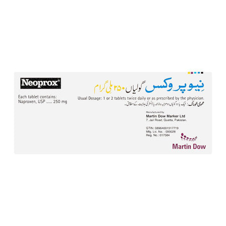 Martin Dow Neoprox Tablet, 250mg, 1-Strip - Image 2