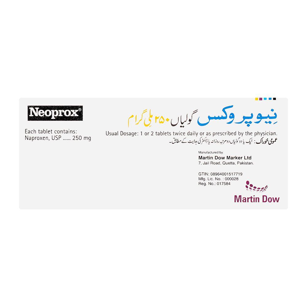 Martin Dow Neoprox Tablet, 250mg, 1-Strip - Image 2