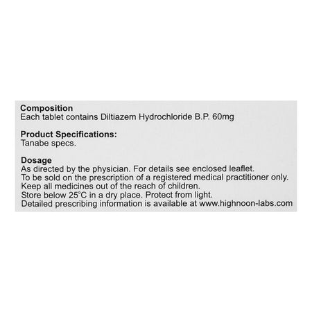 Highnoon Laboratories Herbesser Tablet, 60mg, 1-Strip - Image 3