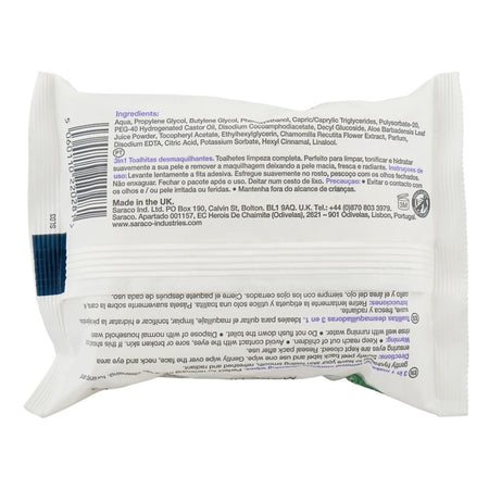 Pure 3-In-1 Make Up Removal Complete Cleansing Wipes, Aloe Vera, Vitamin E, For All Types Of Skin, 25-Pack - Image 2
