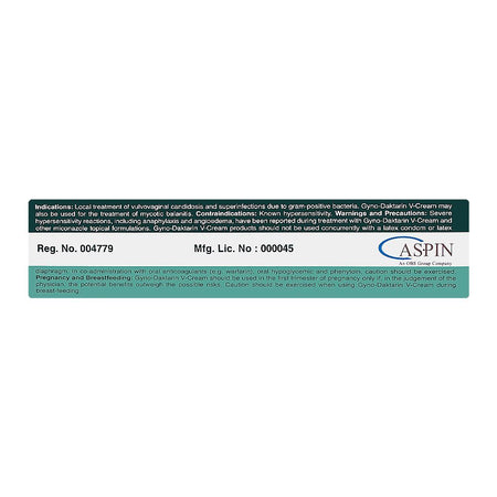 Aspin Pharma Gyno-Daktarin 20mg V-Cream, 20g - Image 3