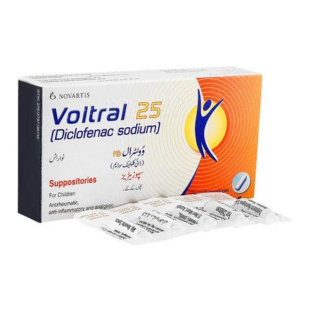 Novartis Pharmaceuticals Voltral Suppositories, 25mg - Main Image