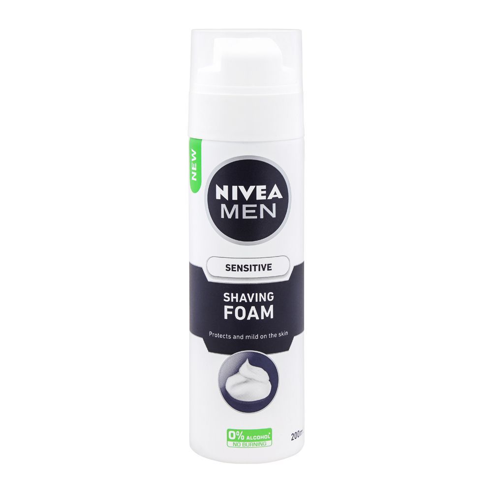 Nivea Men Sensitive Shaving Foam, Alcohol Free, 200ml - Main Image