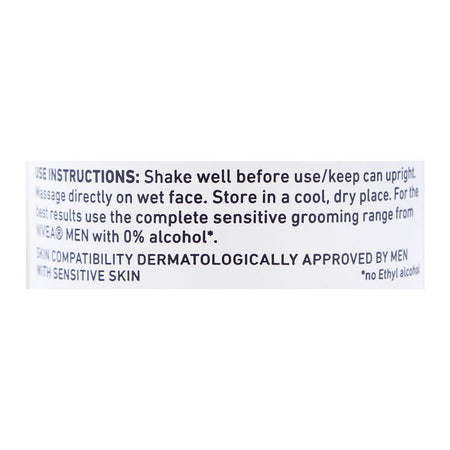Nivea Men Sensitive Shaving Foam, Alcohol Free, 200ml - Image 3