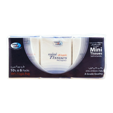 Cool & Cool Mini Tissues, 10x6 Pack - Main Image