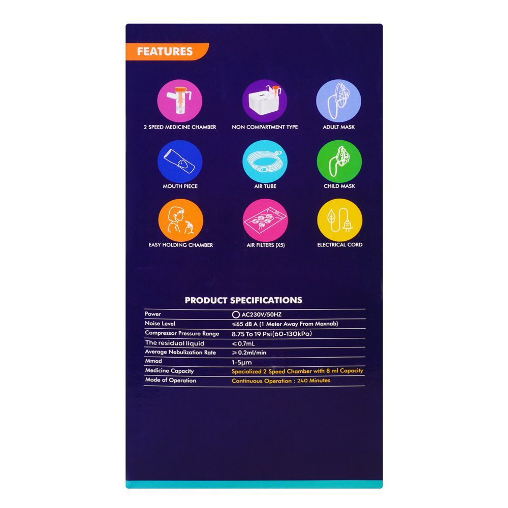 AME Affordable & Advanced Compressor Nebulizer, NB-303 - Image 2