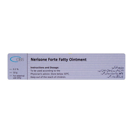 OBS Pharmaceuticals Nerisone Forte Fatty Oint, 10g - Image 2