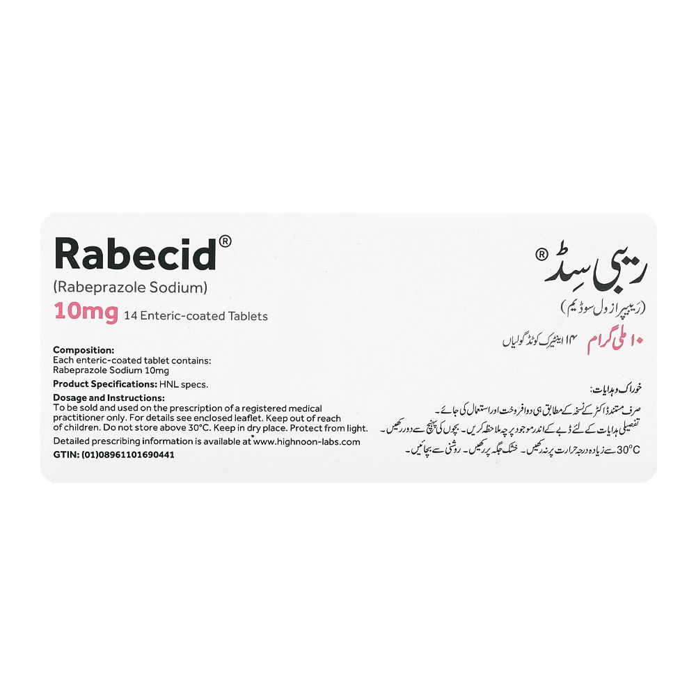 Highnoon Laboratories Rabecid Tablet, 10mg, 14-Pack - Image 2