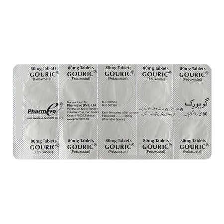 PharmEvo Gouric Tablet, 80mg, 1-Strip - Image 5