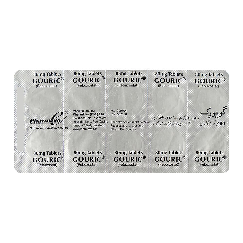 PharmEvo Gouric Tablet, 80mg, 1-Strip - Image 5