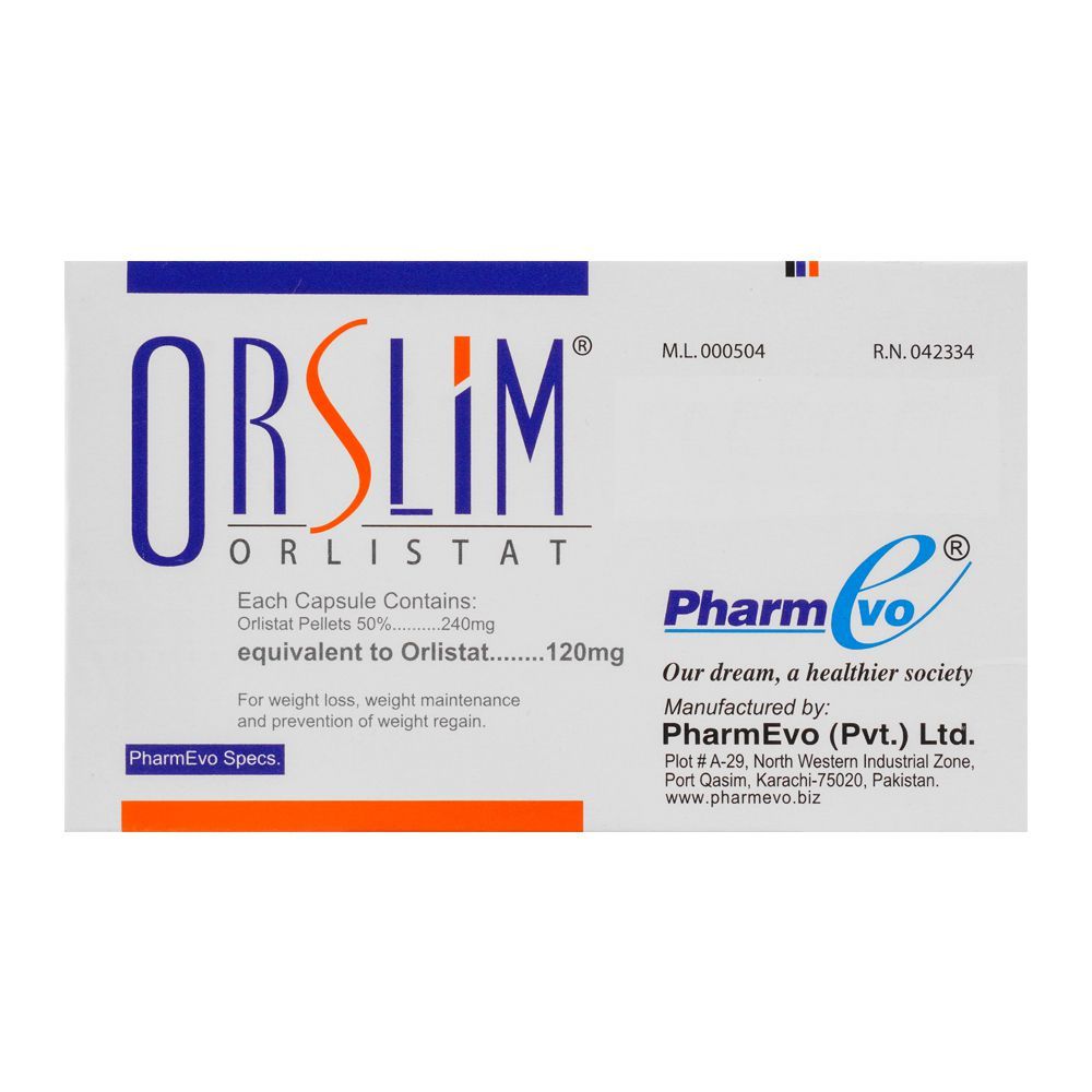 PharmEvo Orslim Capsule, 120mg, 30-Pack - Image 2