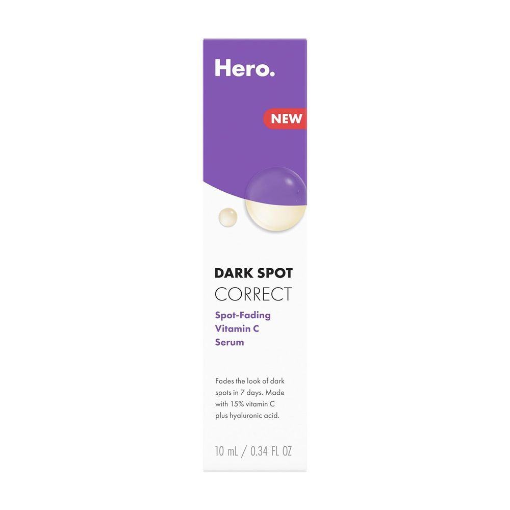 Hero Cosmetics Dark Spot Correct Spot-Fading Serum, Vitamin C, Hyaluronic Acid, For Acne-Prone Skin, 10ml - Main Image