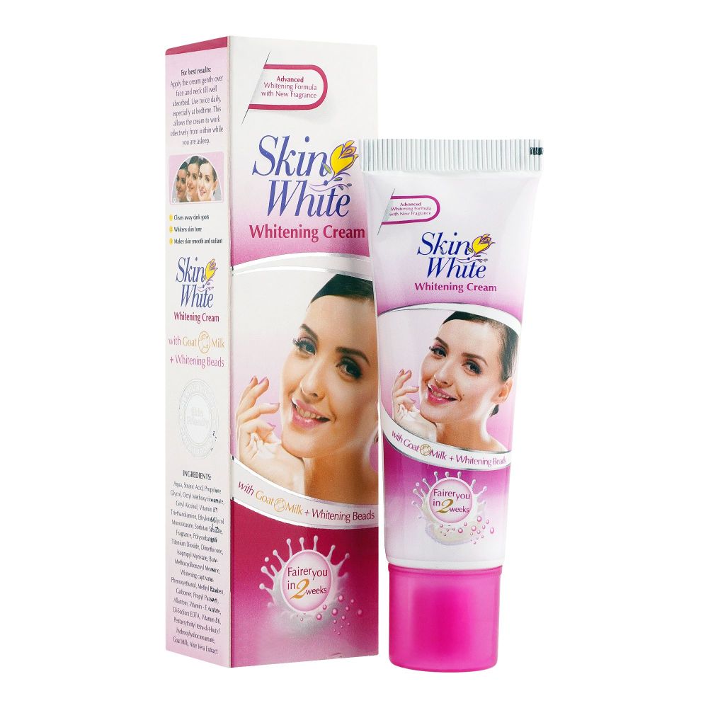 Skin Whitening Cream, Fairer You In 2 Weeks, With Goat Milk + Whitening Beads, 50g - Main Image
