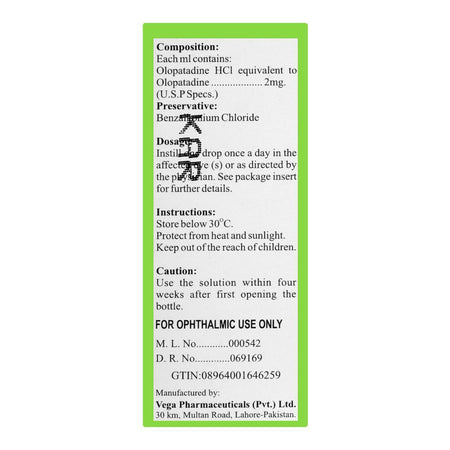 Vega Pharmaceuticals Olopat Ds Drop, 5ml - Image 3