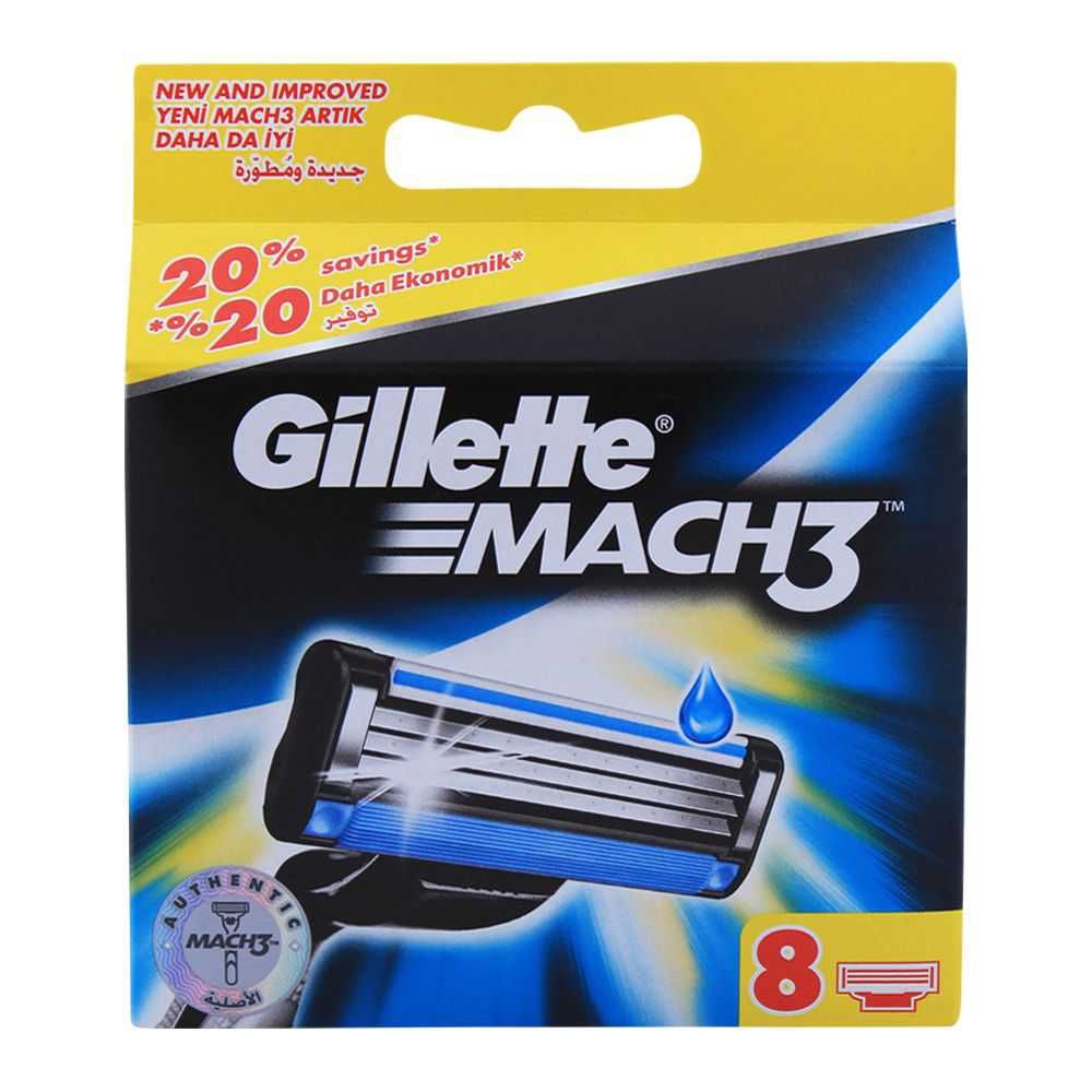 Gillette Mach3 Cartridges, Razor Blades, 8-Pack - Main Image
