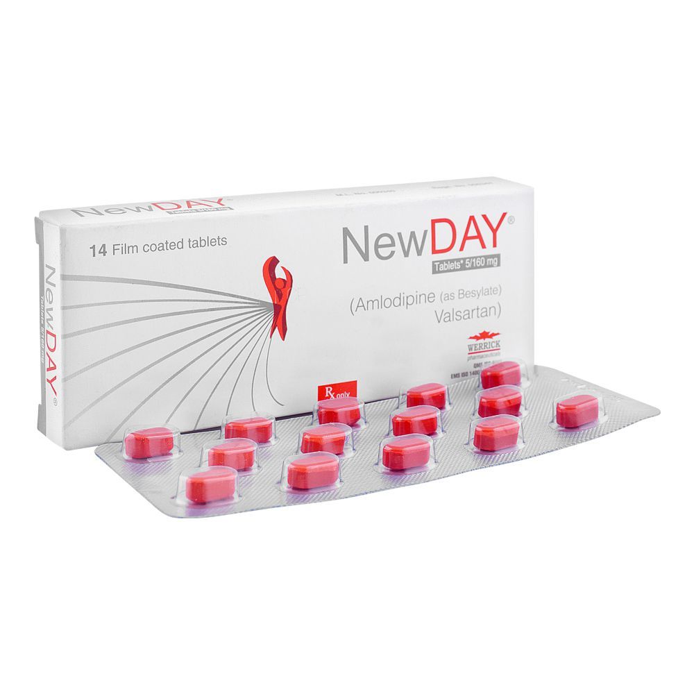Werrick Pharmaceuticals Newday Tablet, 5mg/160mg, 14-Pack - Main Image