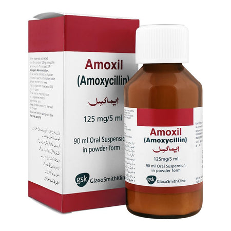 GSK Amoxil Syrup, 125mg/5ml, 90ml - Main Image