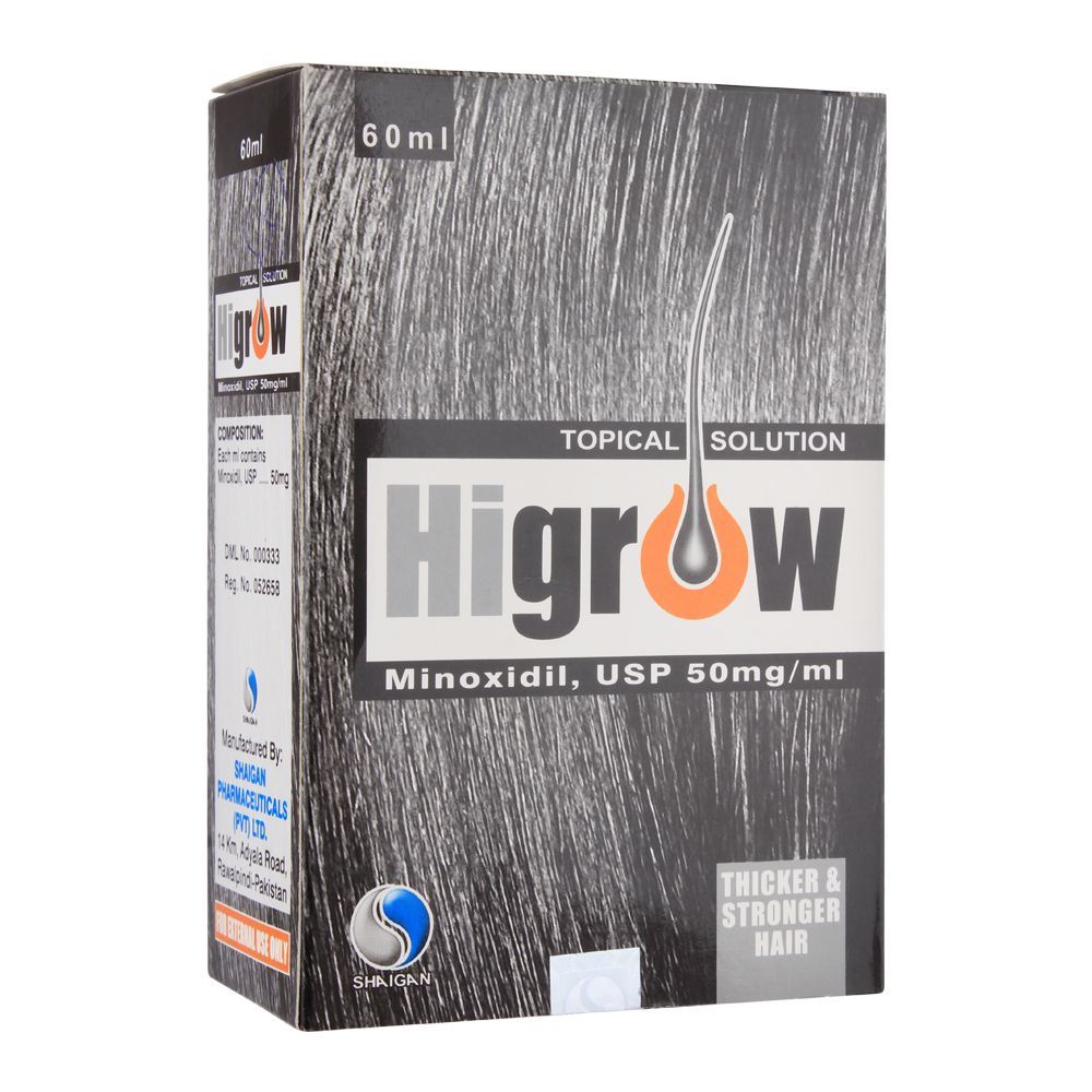 Higrow Minoxidil Topical Solution, 60ml - Main Image
