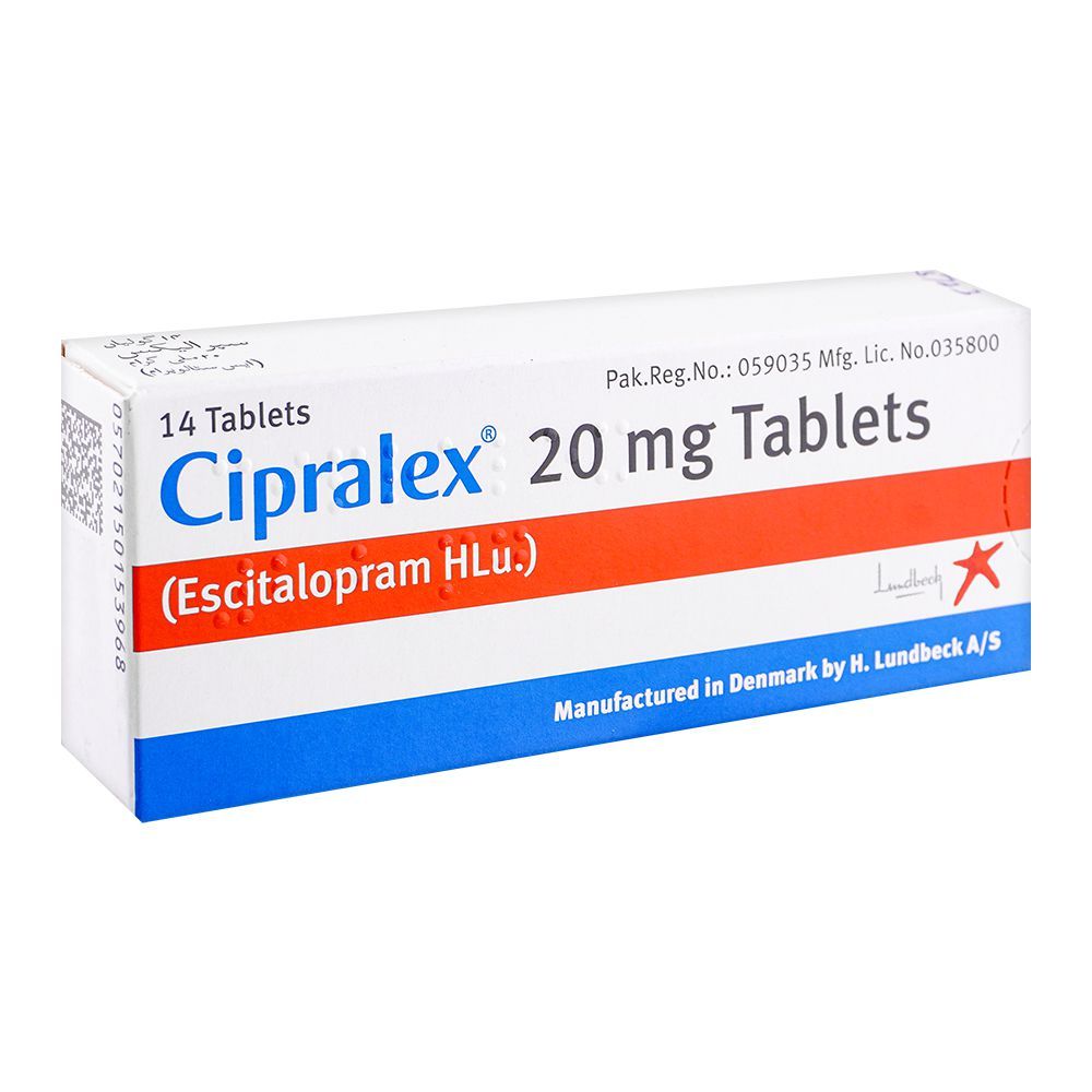 Lundbeck Pvt. Ltd. Cipralex Tablet, 20mg, 14-Pack - Main Image