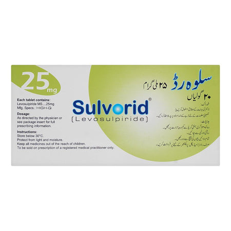 High-Q Pharmaceuticals Sulvoride Tablet, 25mg, 20-Pack - Image 2