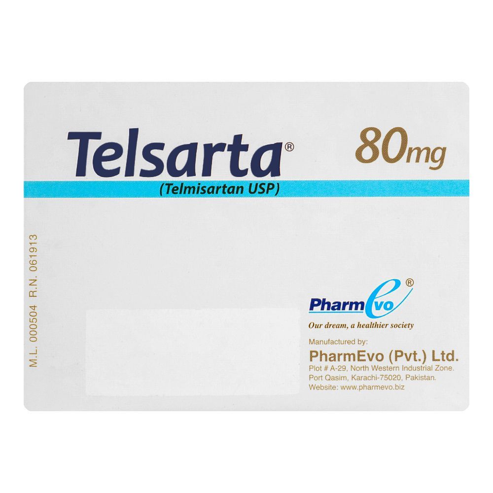 PharmEvo Telsarta Tablet, 80mg, 10-Pack - Image 2