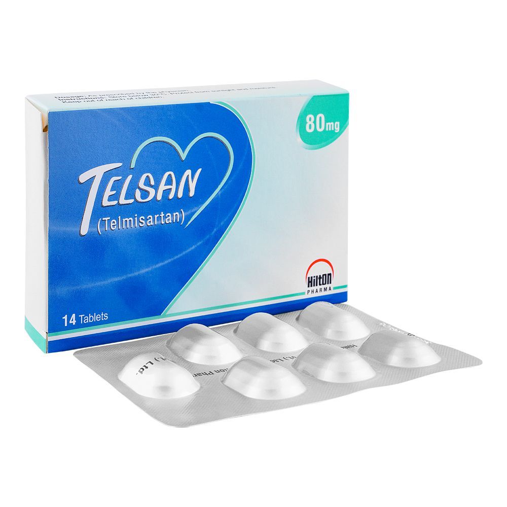 Hilton Pharma Telsan Tablet, 80mg, 14-Pack - Main Image