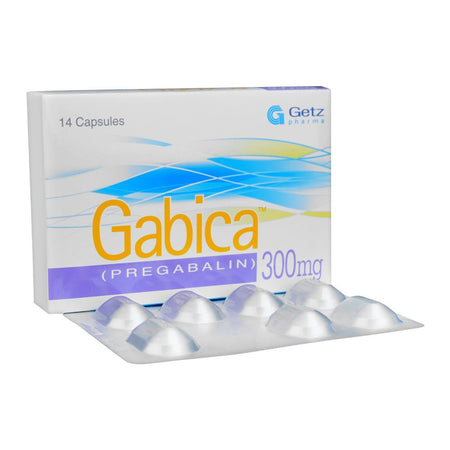 Getz Pharma Gabica Capsule, 300mg, 14 Capsules - Main Image