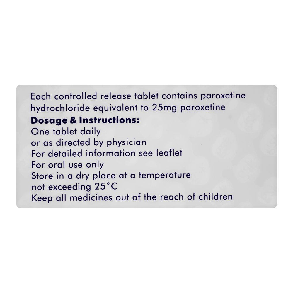 GSK Seroxat CR Tablet, 25mg, 30-Pack - Image 2