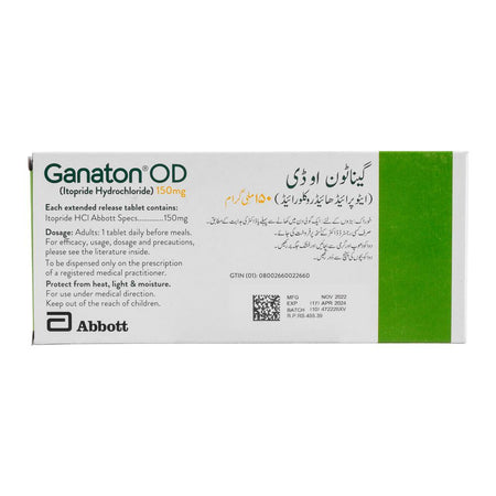 Abbott Ganaton OD Tablet, 150mg, 10-Pack - Image 2