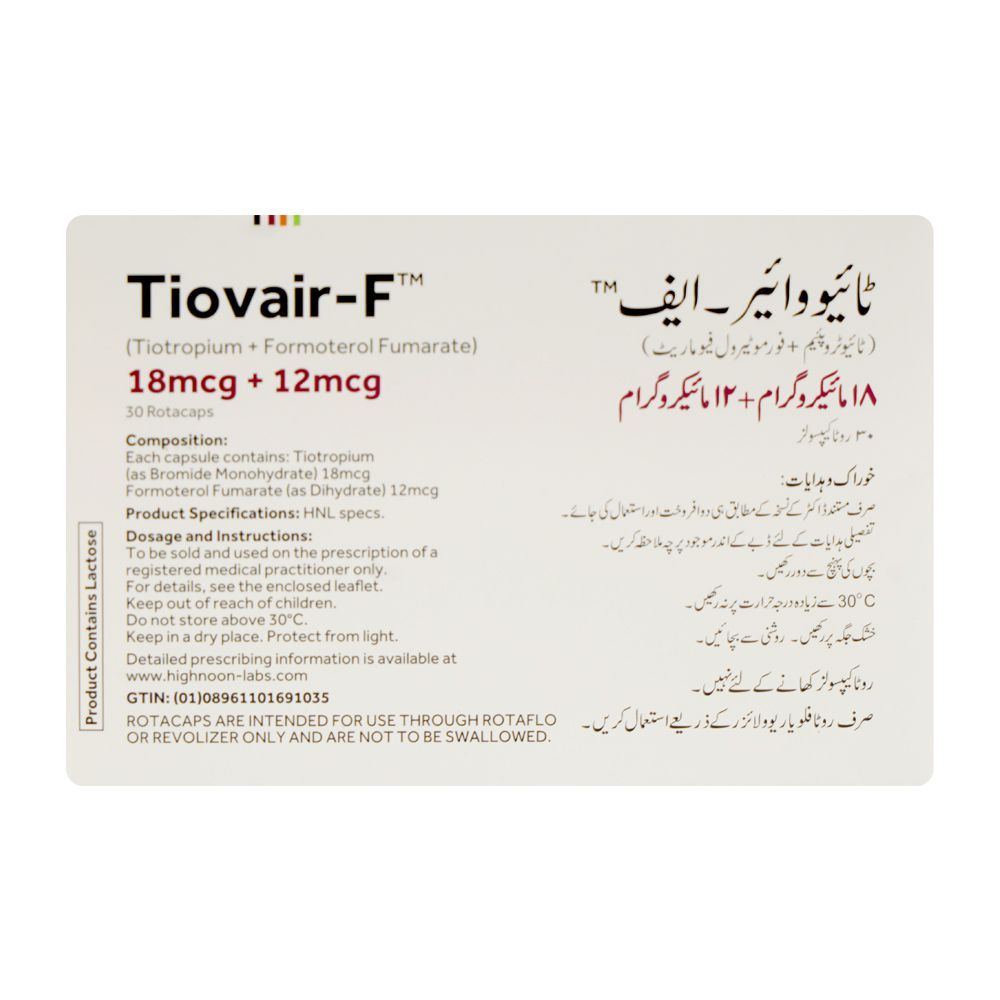 Highnoon Laboratories Tiovair-F Capsule, 18mcg + 12mcg, 30-Pack - Image 4