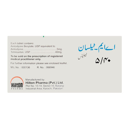 Hilton Pharma Am-Telsan Tablet, 5/40, 14-Pack - Image 4