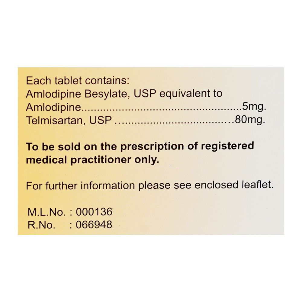 Am-Telsan 5/80 Tablets, Box (14 Tablets) - Image 3
