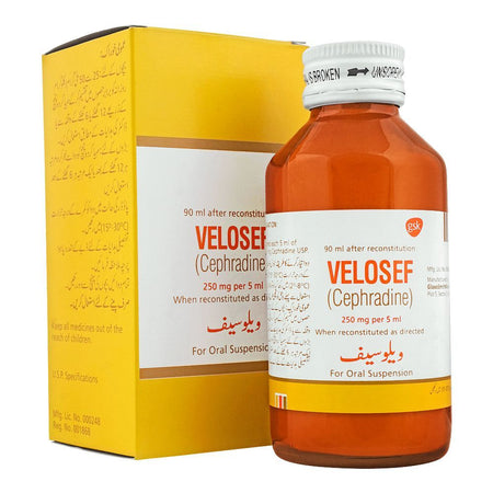 GSK Velosef Suspension, 250mg/90ml - Main Image