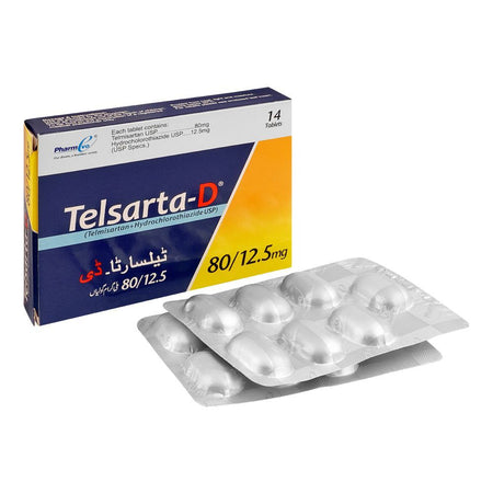 PharmEvo Telsarta-D Tablet, 80/12.5mg, 14-Pack - Main Image