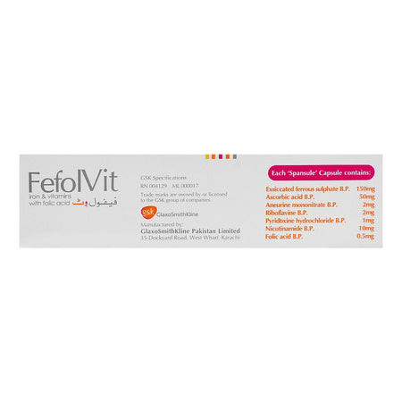GSK Fefol Vit Spansule Capsule, 1-Strip - Image 3