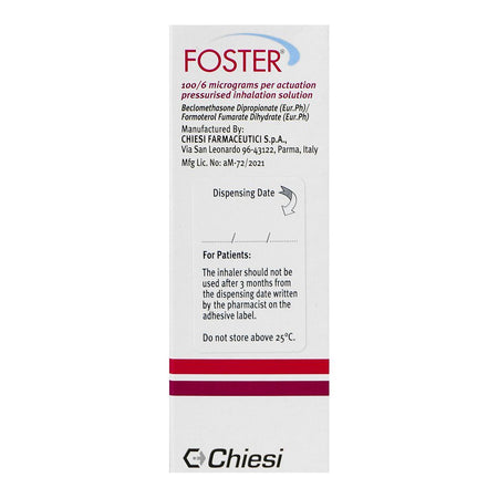Chiesi Pharmaceuticals Foster Inhaler, 100/6mg - Image 2