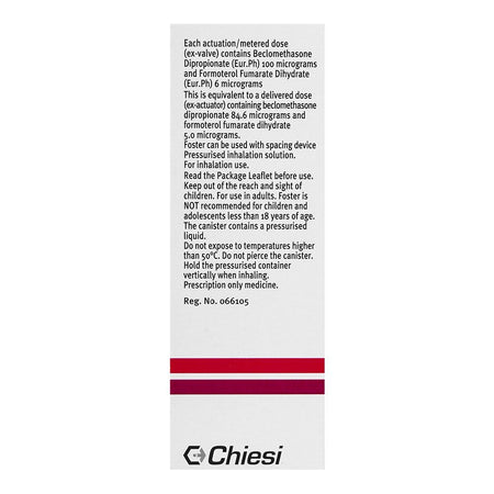Chiesi Pharmaceuticals Foster Inhaler, 100/6mg - Image 3