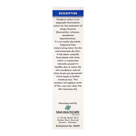 Faab Pharma Dryderm Lotion, For Dry & Rough Skin, 150ml - Image 3