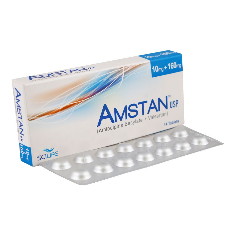 Scilife Pharma Amstan Tablet 10 + 160mg, 14-Pack - Main Image