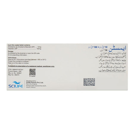 Scilife Pharma Amstan Tablet 10 + 160mg, 14-Pack - Image 2