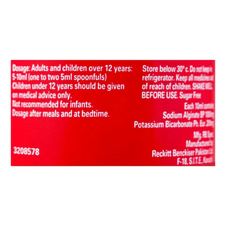 Reckitt Gaviscon Advance Liquid, 120ml - Image 3