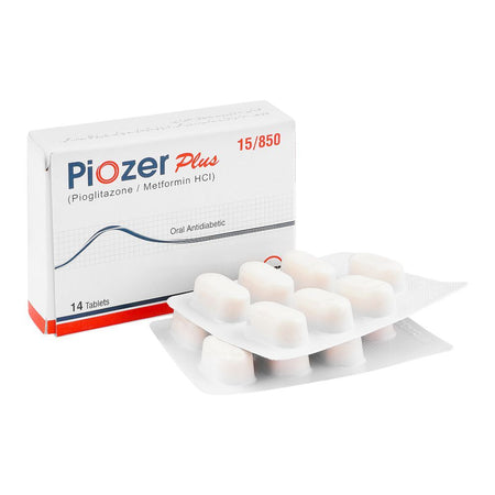 Hilton Pharma Piozer Plus Tablet, 15/850mg, 14-Pack - Main Image