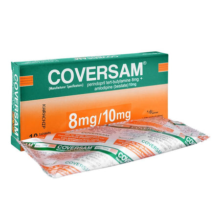 Servier Pharmaceuticals Coversam Tablet, 8mg/10mg, 10-Pack - Main Image
