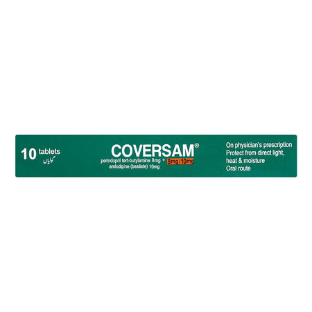 Servier Pharmaceuticals Coversam Tablet, 8mg/10mg, 10-Pack - Image 3