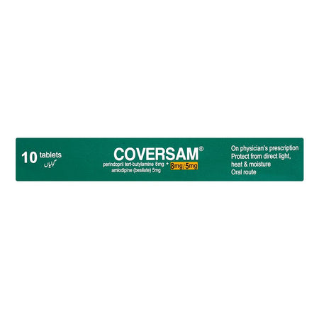 Servier Pharmaceuticals Coversam Tablet, 8mg/5mg, 10-Pack - Image 3