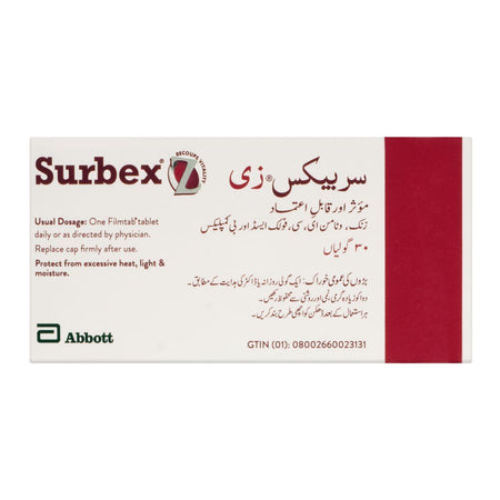 Abbott Surbex Z Tablet, 30-Pack - Image 2