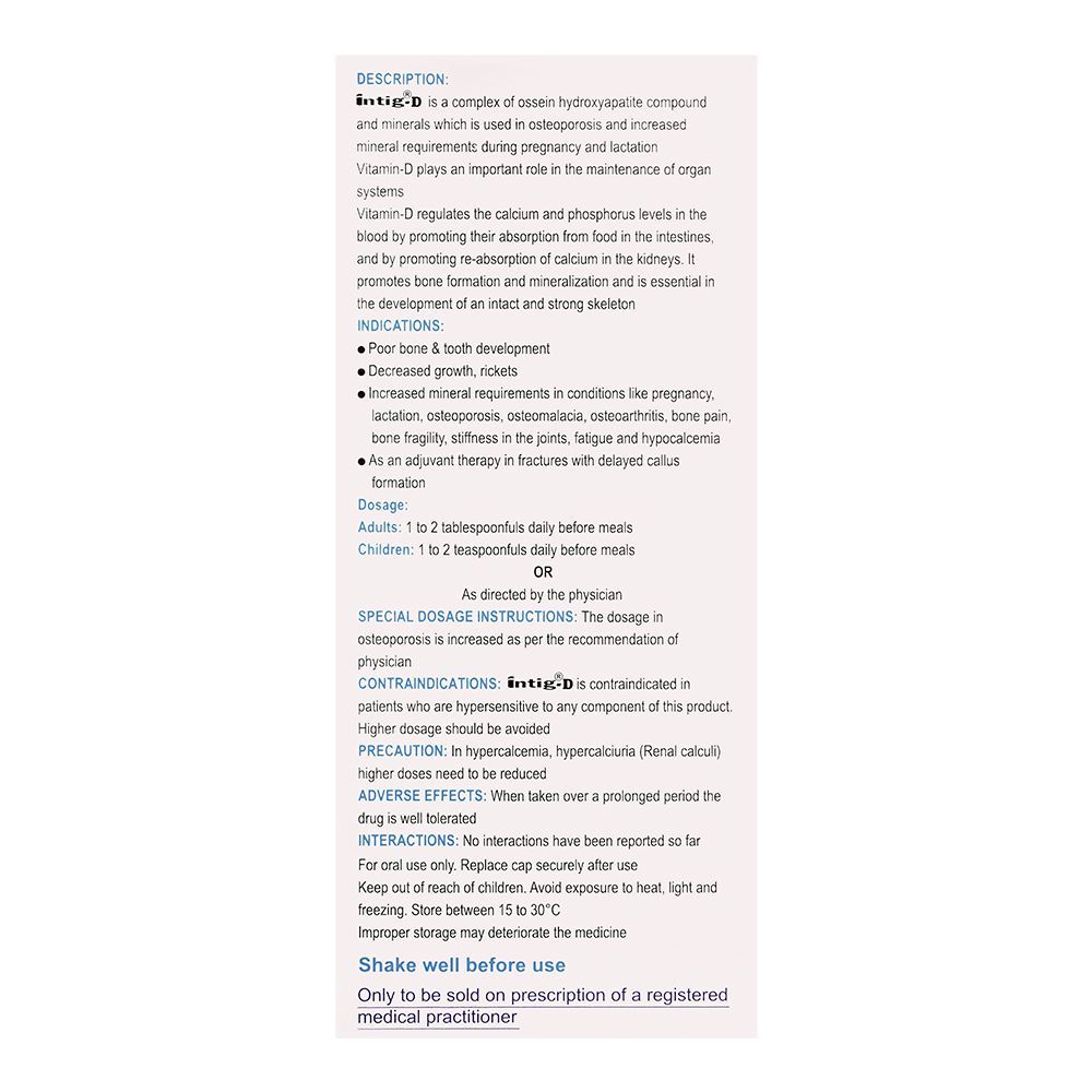 Sami Pharmaceuticals Intig-D Suspension, 60ml - Image 2