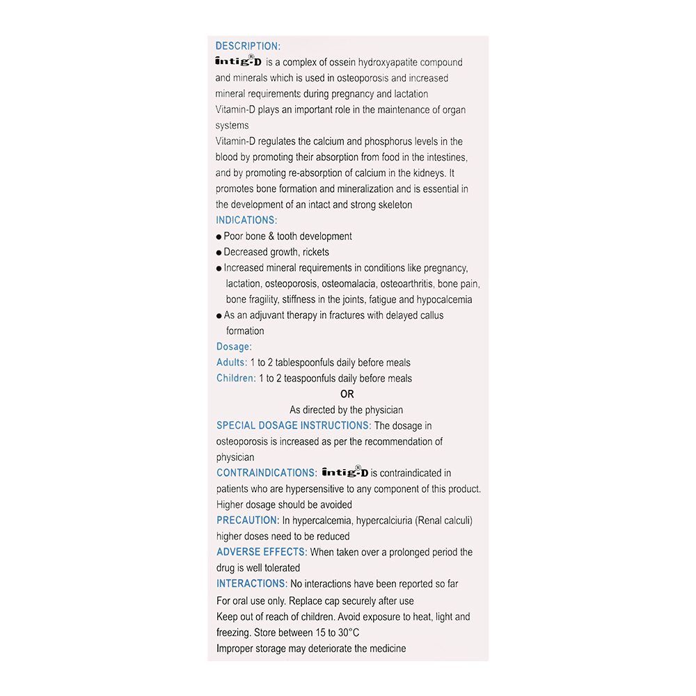 Sami Pharmaceuticals Intig-D Suspension, 60ml - Image 3